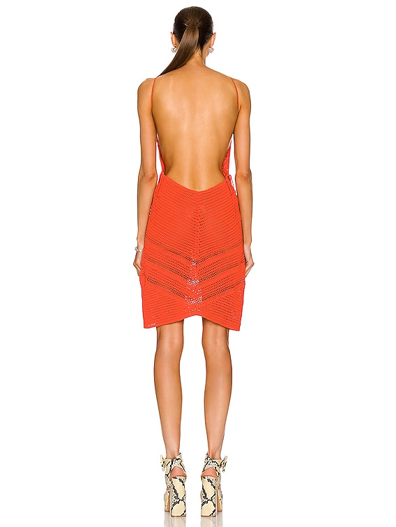 Bottega Veneta Chevron Crochet Dress in Sunburst | FWRD