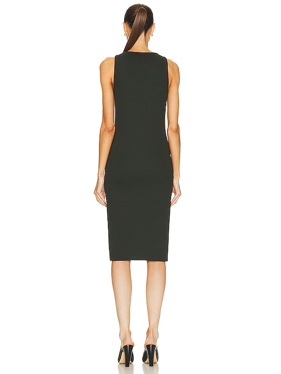 Bottega Veneta Stretch Rib Dress in Dark Green | FWRD