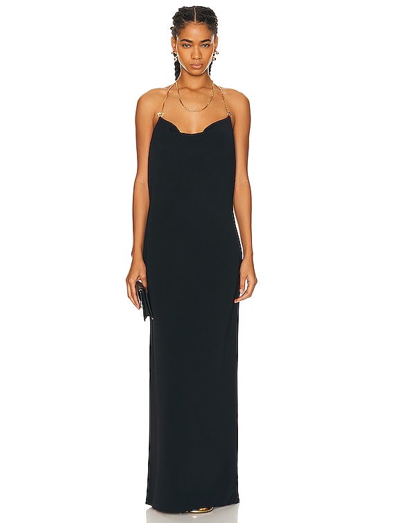 ワンピース BOTTEGA VENETA Black Viscose Blend Dress BOTTEGA VENETA Viscose Midi Dress - Black | Garmentory