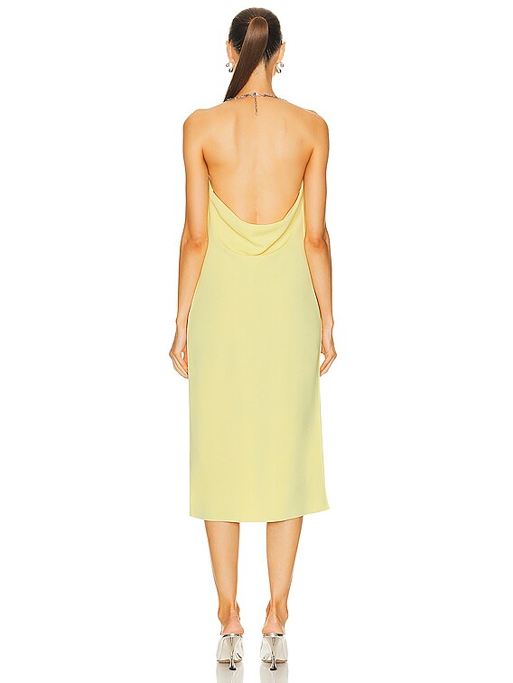 Bottega Veneta Double Fluid Viscose Knit Dress in Pineapple