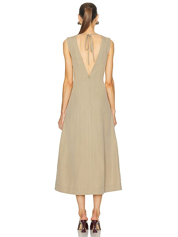ワンピース BOTTEGA VENETA Viscose midi dress Bottega Veneta Printed One-Shoulder Sequined Compact Viscose