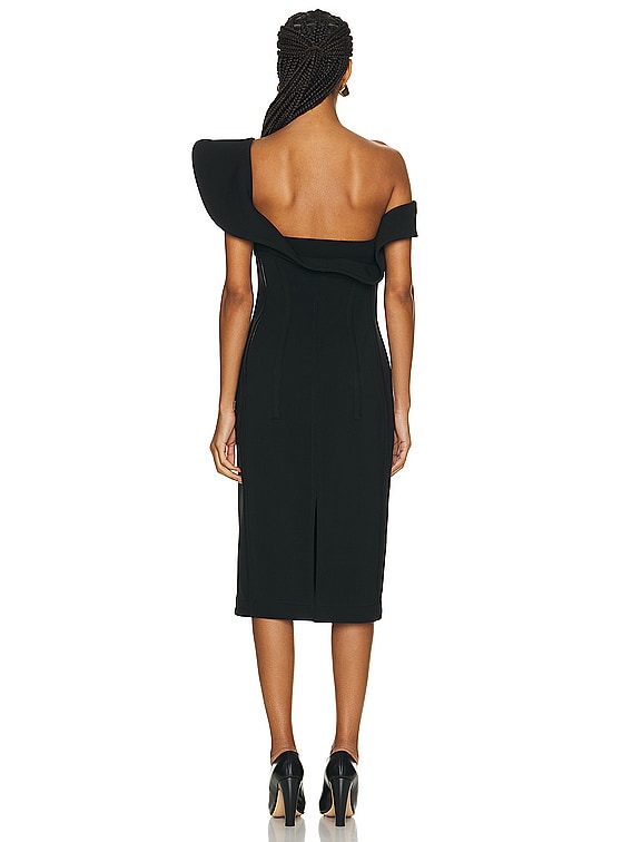 Bottega Veneta Midi Dress in Black | FWRD