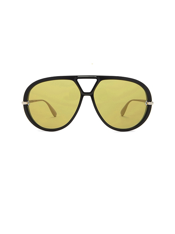 Bottega Veneta Aviator Sunglasses in Black | FWRD