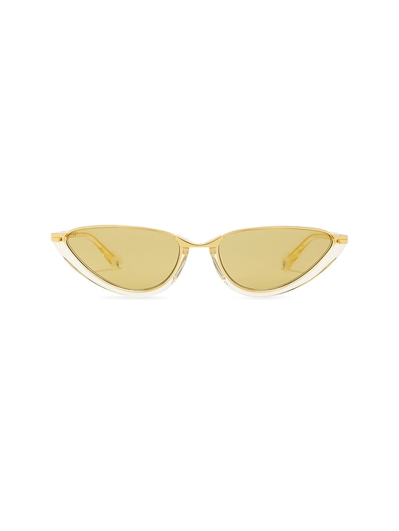 BOTTEGA VENETA キャットアイフレムサンクラス BV1319S 003 Bottega Veneta Bv1369s Havana Female Rectangle Sunglasses