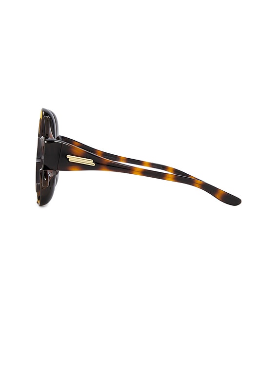Bottega Veneta Flower Sunglasses in Havana & Brown | FWRD