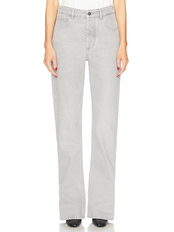 デニム・ジーパン Bottega Veneta Bottega Veneta Light Grey Flared Jeans Bottega Veneta® Women's Light Grey Washed Flared Denim in