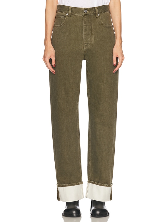 Bottega Veneta Wide Leg Jeans in Caper Stone Washed | FWRD