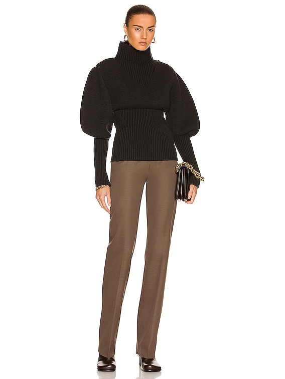 Wool Exaggerated Sleeves Sweater