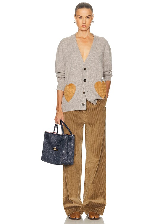 Bottega Veneta Cashmere Cardigan in Stone Melange | FWRD