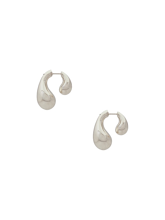 Bottega Veneta Teardrop Earrings in Sterling Silver | FWRD