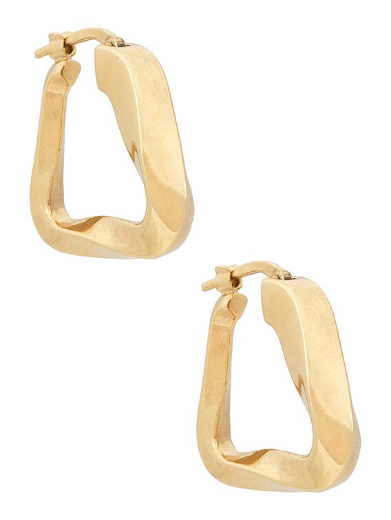 イヤリング BOTTEGA VENETA GOLD EARRINGS BOTTEGA VENETA Intrecciato gold-plated earrings | NET-A-PORTER