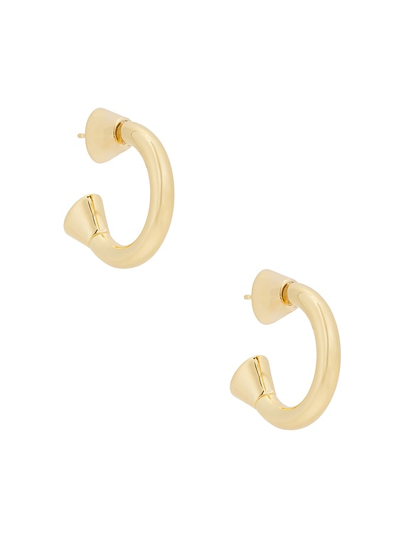 Bottega Veneta Hoop Earrings in Yellow Gold | FWRD