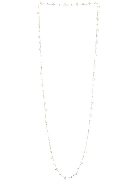 Bottega Veneta Long Star Necklace in Silver | FWRD