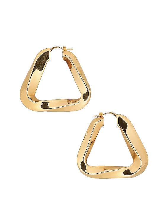 Bottega Veneta トライアングルイヤリング - Argento Oro Giallo
