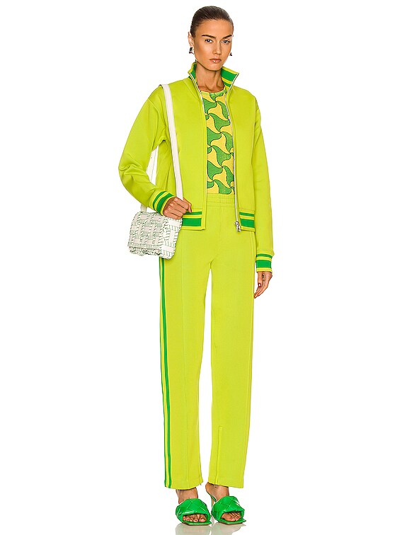 Bottega Veneta Light Weight Technical Knit Jacket in Kiwi Bottega Veneta Light Weight Technical Knit Jacket in Kiwi