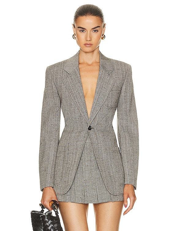 Bottega Veneta直営店 ビスコースシルクジャケット ブラックビスコース＆シルクツイル ジャケット| Bottega Veneta
