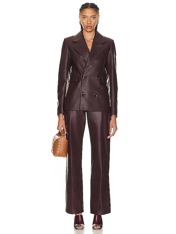 Bottega Veneta Leather Jacket in Jam | FWRD