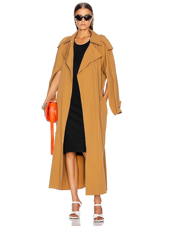 Bottega Veneta Women's Double-Breasted Croc-Embossed Leather Coat - Burnt Orange - Size 2