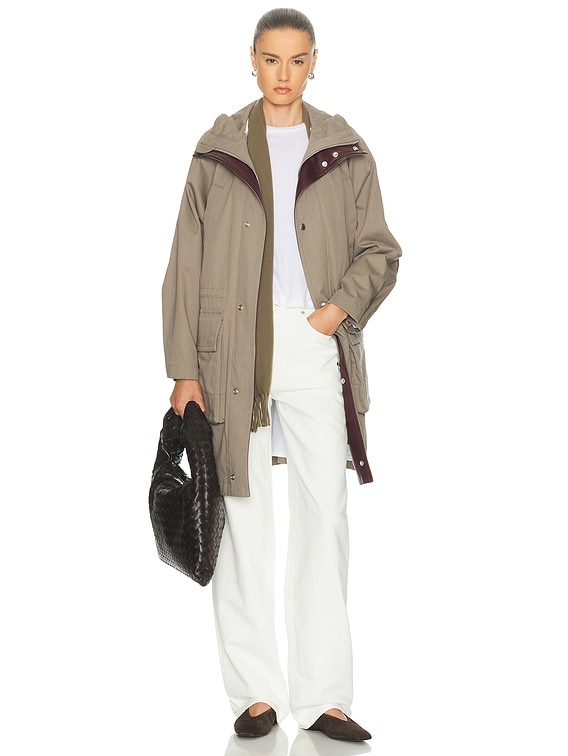 Bottega Veneta Parka in Grey Seal | FWRD