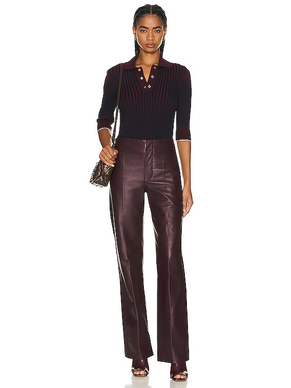 Bottega Veneta Leather Pant in Jam | FWRD