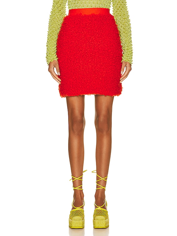 Bottega Veneta Fleece Knit Skirt in Burst | FWRD