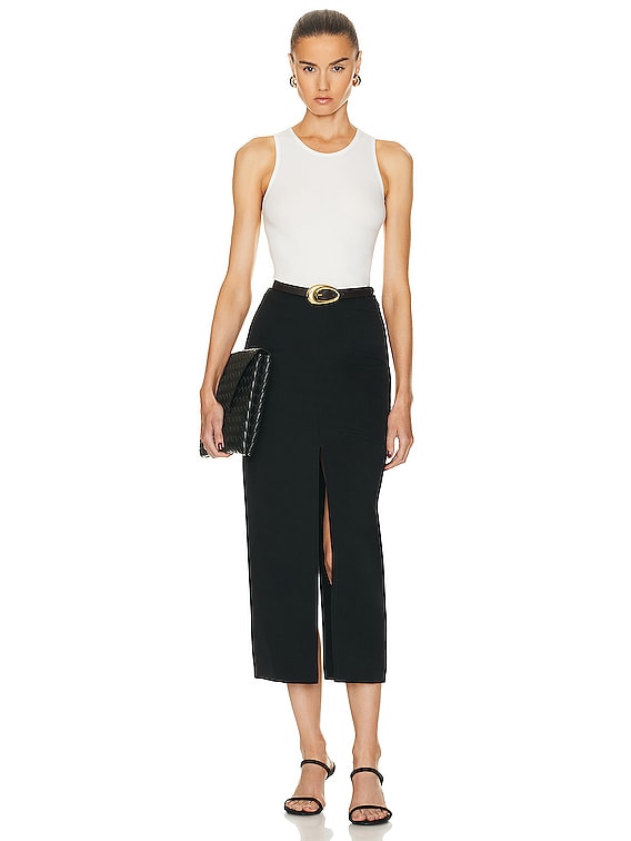 スカート BOTTEGA VENETA FW25 BOUCLE MAXI SKIRT (830441V5LQ0 9000) Bottega Veneta Long Skirt in Black | FWRD
