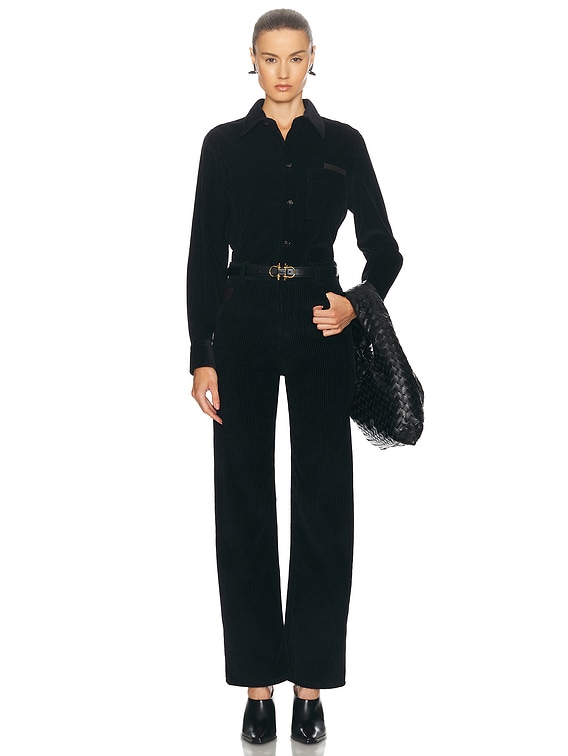 Bottega Veneta Long Sleeve Shirt in Midnight Blue | FWRD