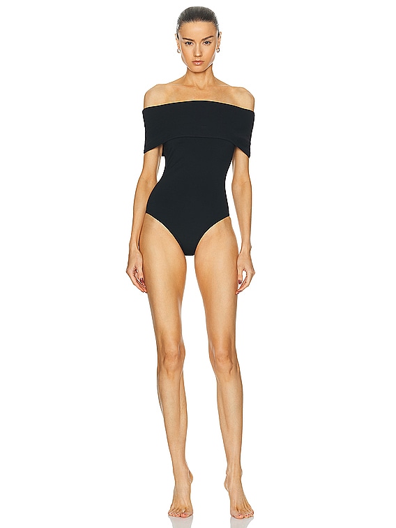 Bottega Veneta One Piece Swimsuit in Black | FWRD