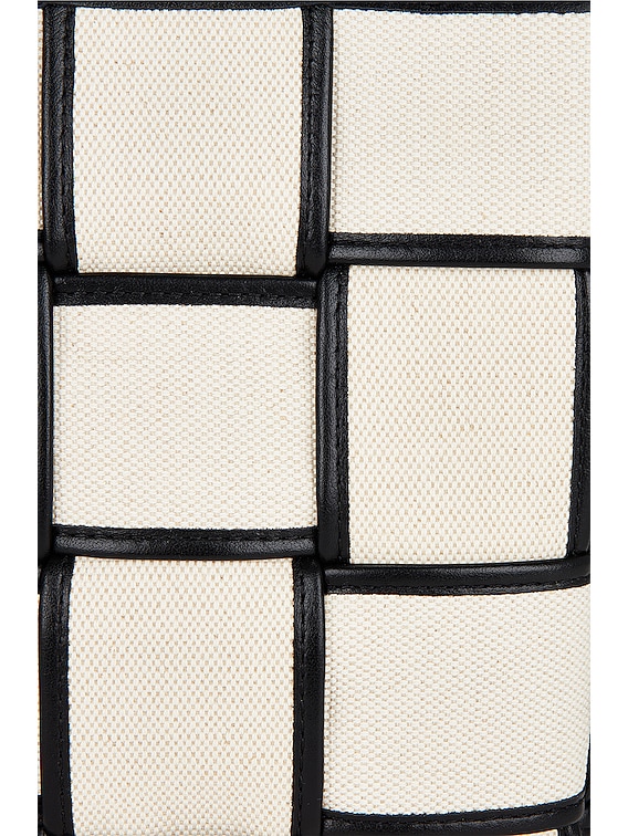 【BOTTEGA VENETA】MINI CASSETTE TOTE BAG Bottega Veneta Mini Cassette Tote Bag in Natural, Black
