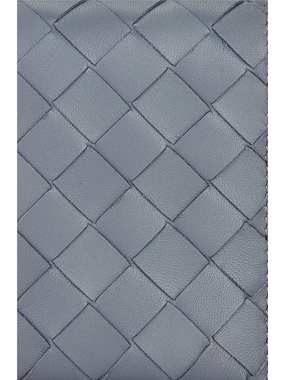 Bottega Veneta Wallet On Strap in Thunder & Gold | FWRD