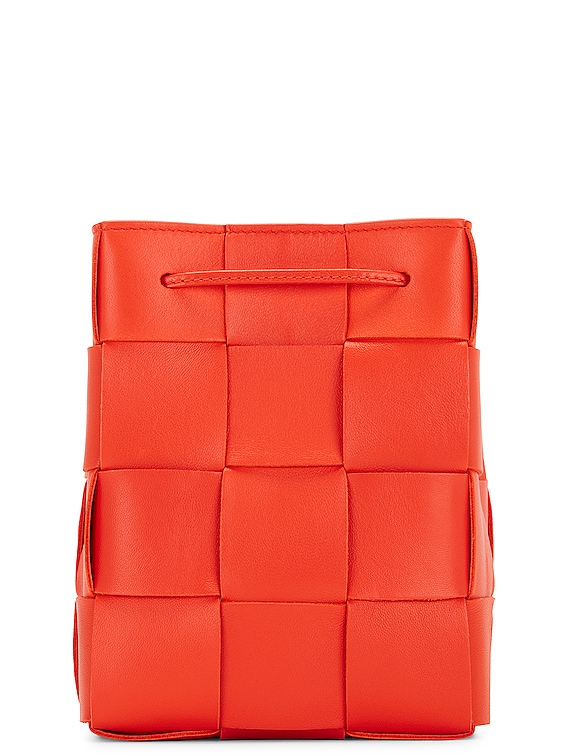 Bottega Veneta Small Cassette Bucket Bag in Coral