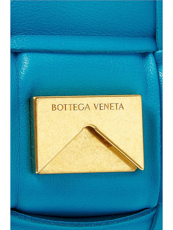 Bottega Veneta Small Cassette Shoulder Bag in Pool & Gold | FWRD