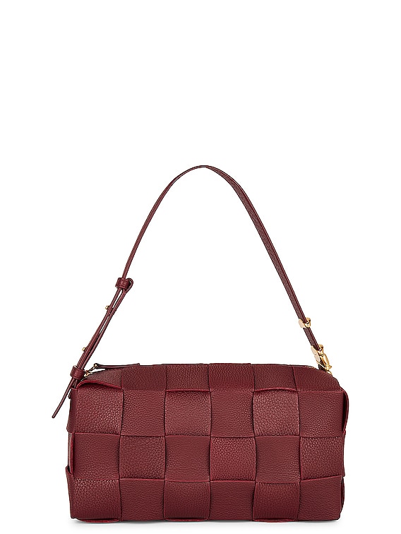 Bottega Veneta Padded Intreccio Cassette Crossbody Bag Barolo in Lambskin  Leather with Gold-tone - US