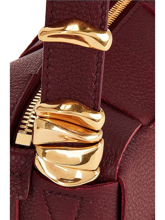 Bottega Veneta Brick Cassette Shoulder Bag in Barolo & Gold | FWRD