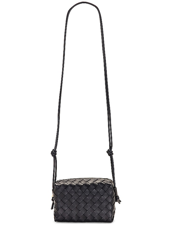 FWRD Renew Bottega Veneta Mini Loop Shoulder Bag in Bone & Brass