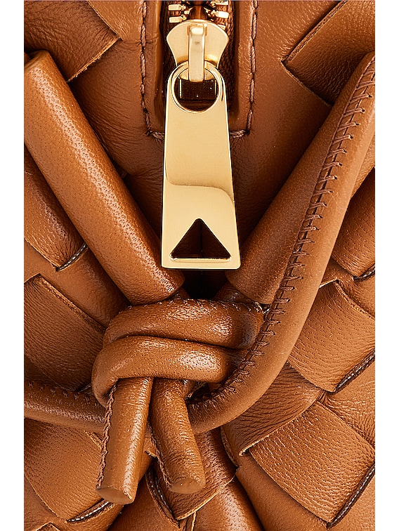 Bottega Veneta Mini Loop Camel Brown Leather Shoulder Bag New
