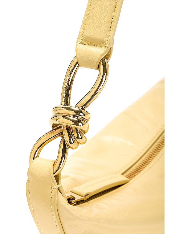 Bottega Veneta Baguette Shoulder Bag in Butter & M Brass | FWRD
