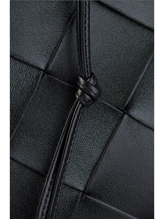 BOTTEGA VENETA, Woven Intreccio Nappa Leather Baguette Pochette, BLACK, Women