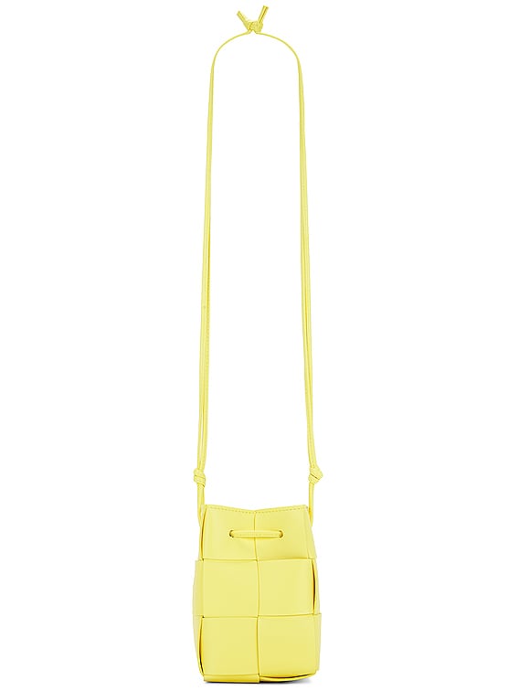Bottega Veneta Mini Bucket Crossbody Bag in Yellow