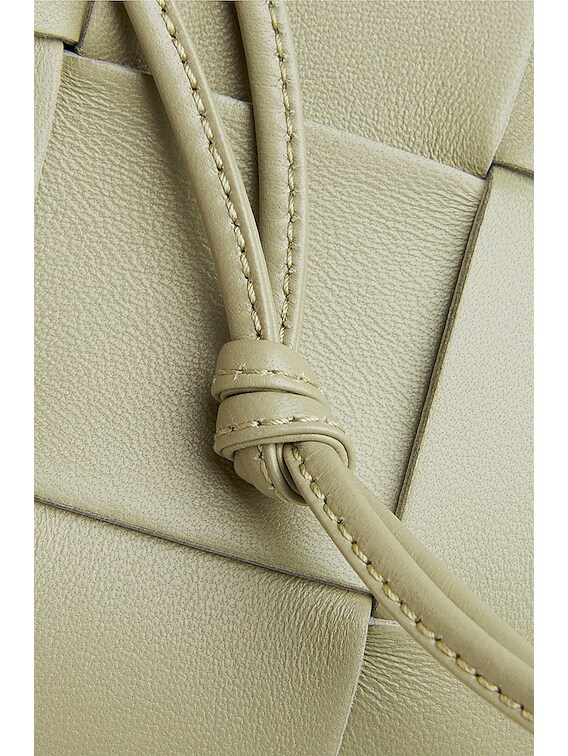 Bottega Veneta Baguette Pochette Bag in Travertine & Gold