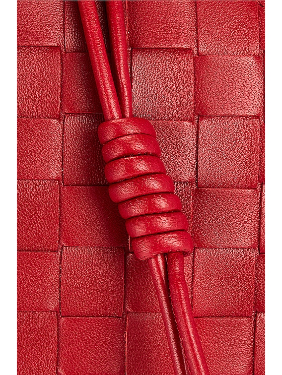 Bottega Veneta Mini Satchel Crossbody Bag in Apple Candy & Gold | FWRD