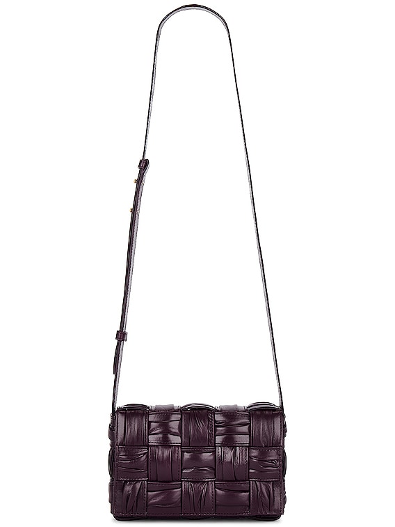 Cassette Small Leather Shoulder Bag in Black - Bottega Veneta