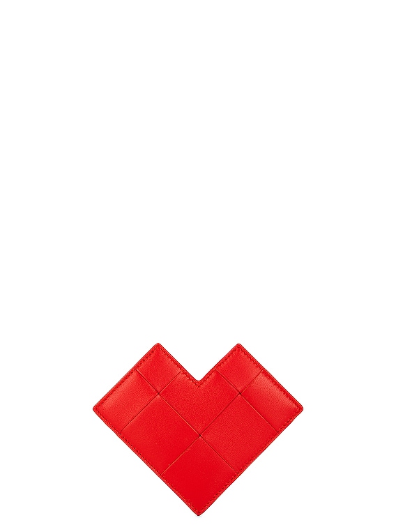 Bottega Veneta Cassette Heart Card Case in Vernis & Gold | FWRD