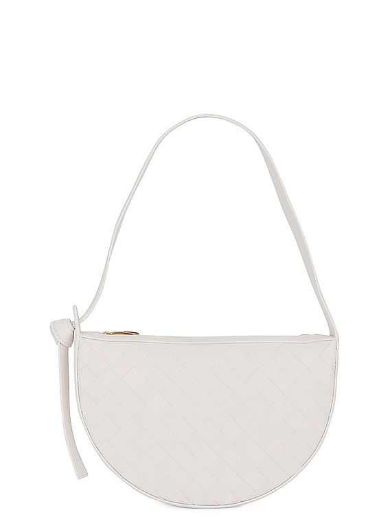 Bottega Veneta - White Intrecciato Leather Shoulder Bag