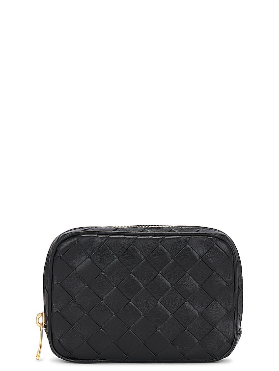 Black Intrecciato-leather pouch | Bottega Veneta | MATCHES UK