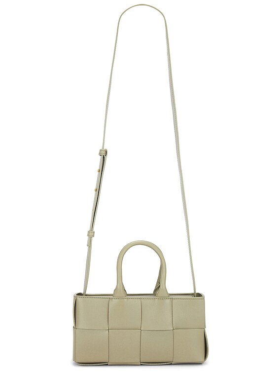 Bottega Veneta Mini East West Arco Tote Bag in Travertine