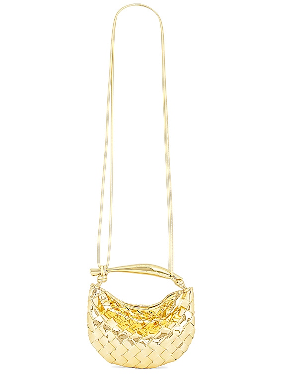 【関税込み】Bottega Veneta ゴールド ミニ Sardine バッグ Bottega Veneta: Gold Mini Sardine Bag | SSENSE
