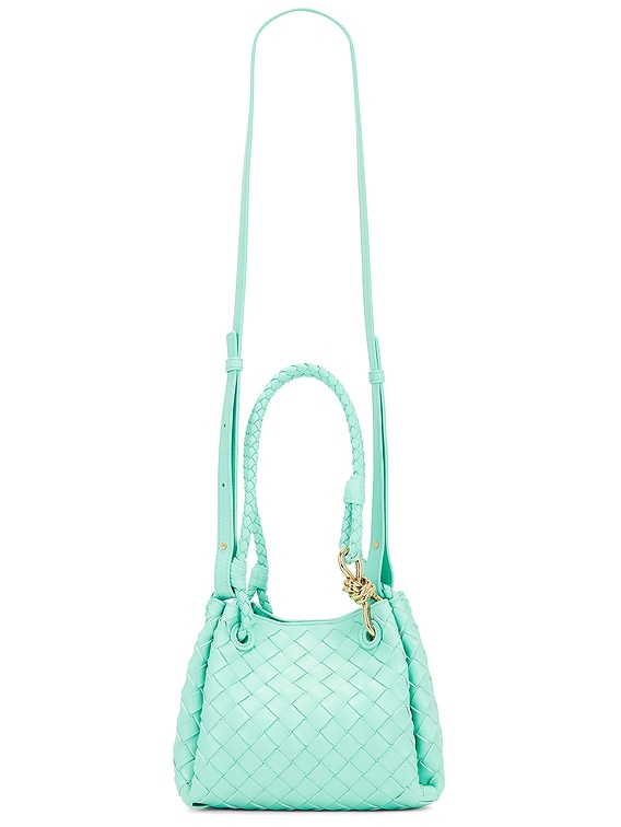 Bottega Veneta Small Andiamo Parachute Bag in Green Oasis