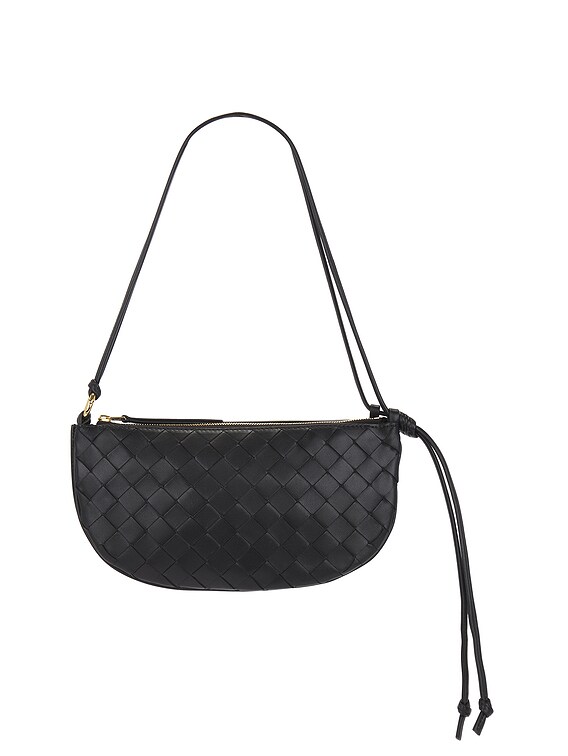Bottega Veneta Gemelli Double Pouch in Black & Muse Brass | FWRD