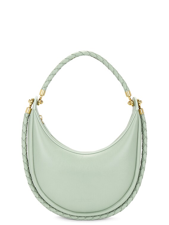 Bottega Veneta Hula Hoop Hobo Bag in New Sauge & Muse Brass